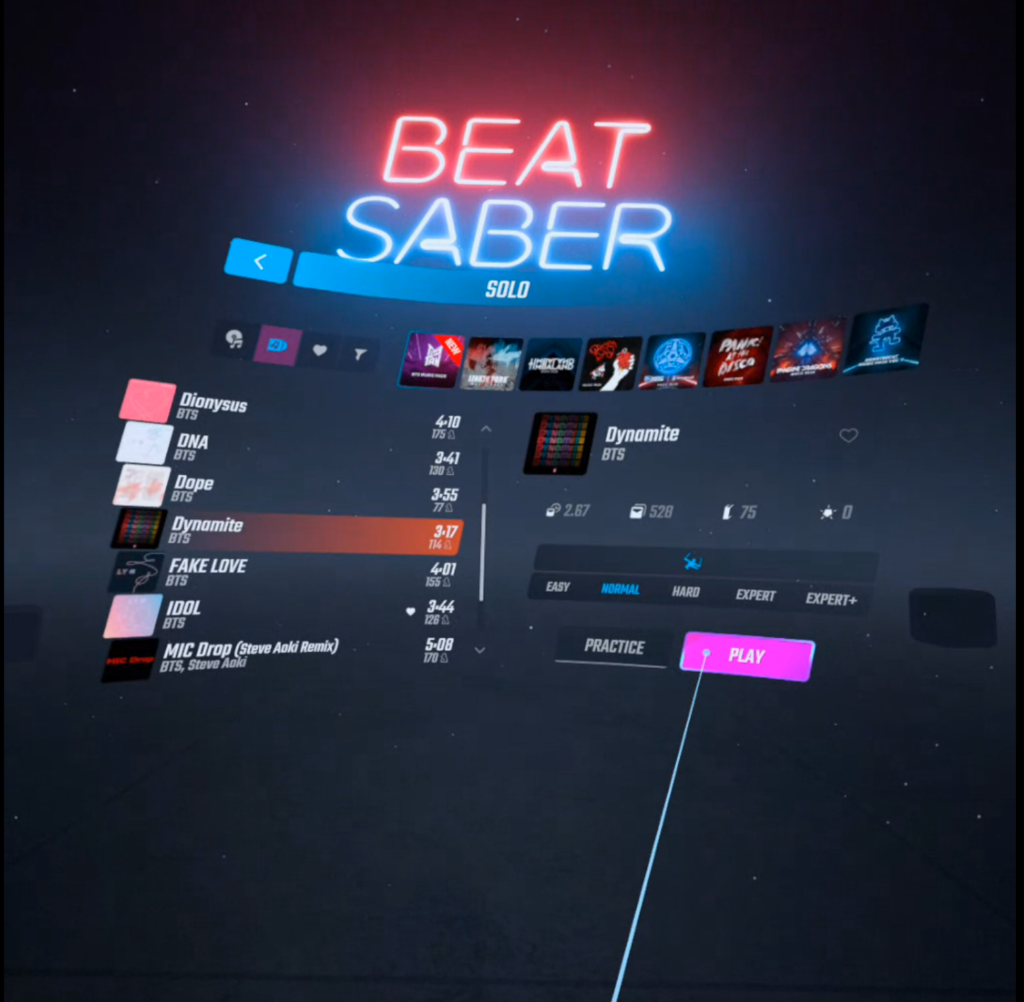 Btsがvrゲームbeatsaberに登場 最新曲 Dynamite 収録