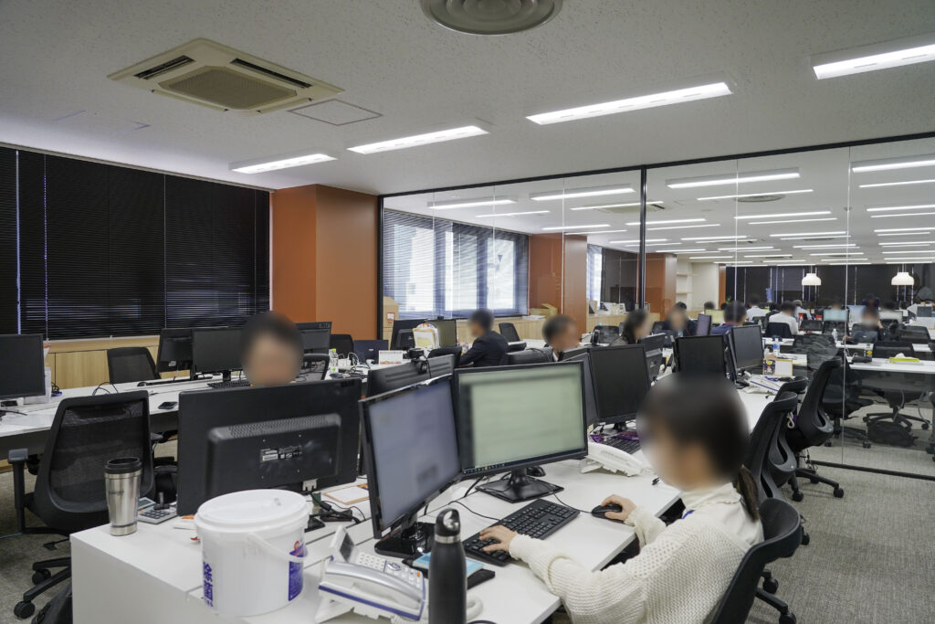 株式会社ビジョンのオフィスの執務エリア
