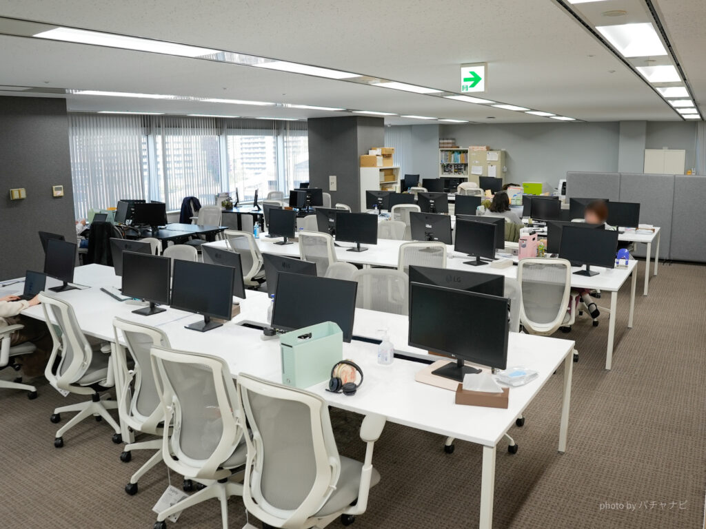 株式会社アイリッジのオフィスの執務エリア